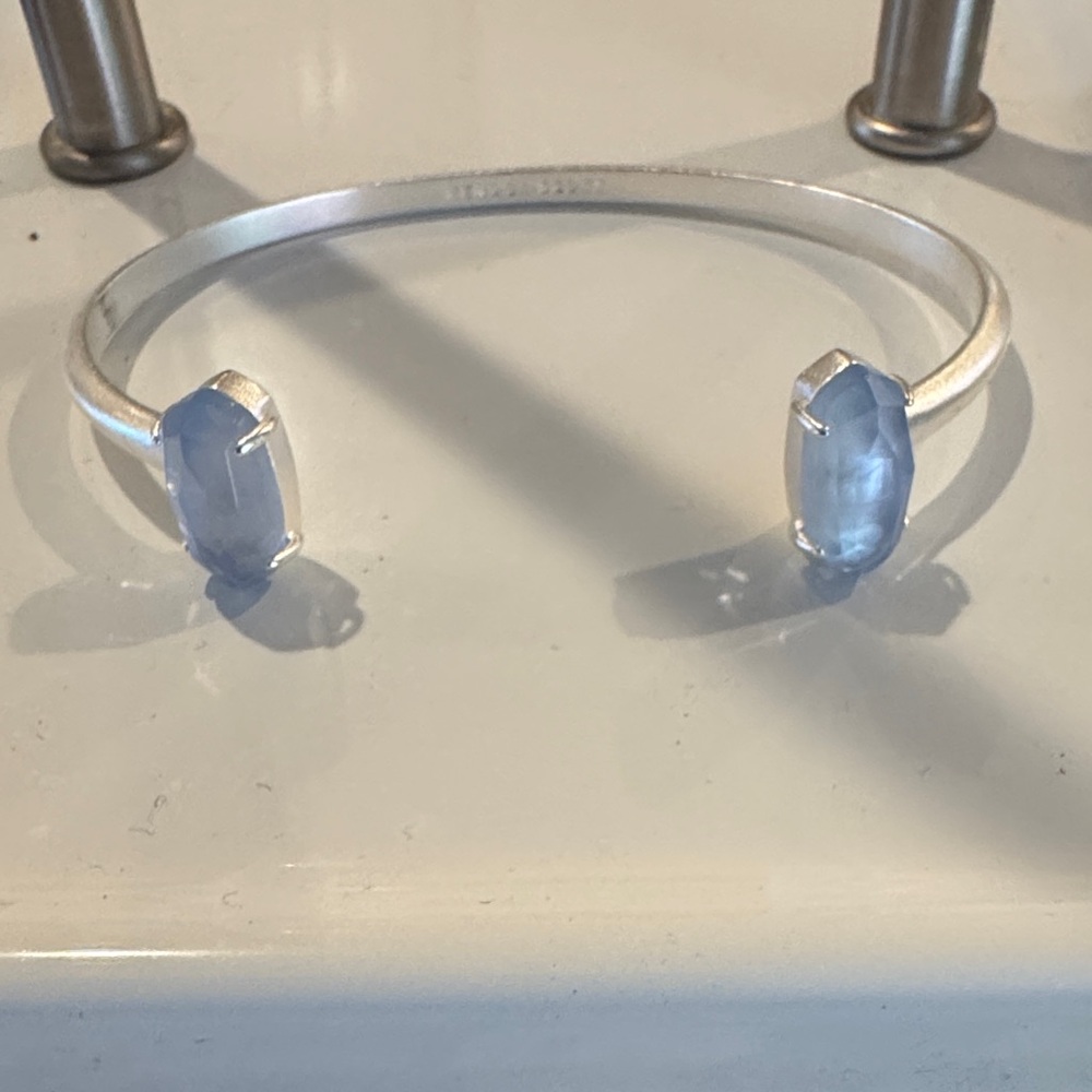 Elegant Silver and Blue Women's Bracelet